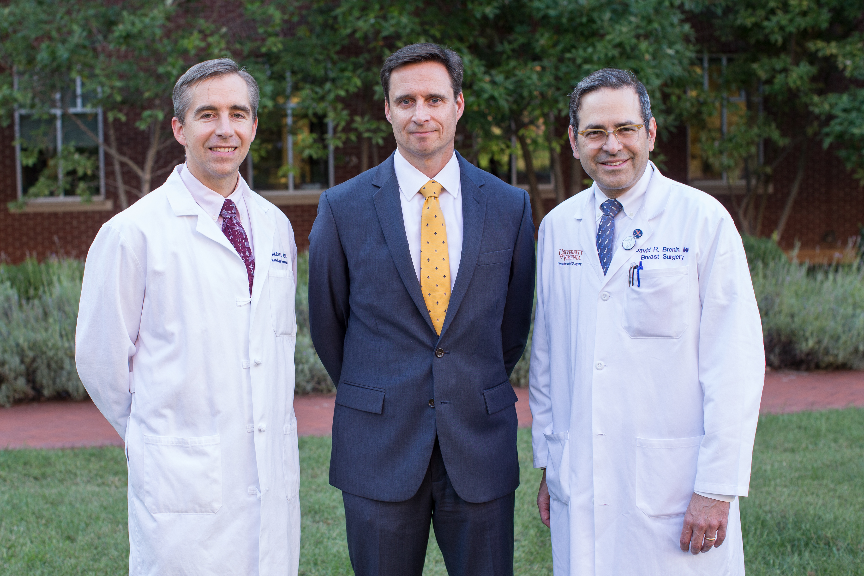 From left to right: Patrick Dillon, MD, Richard Price, PhD, and David Brenin, MD