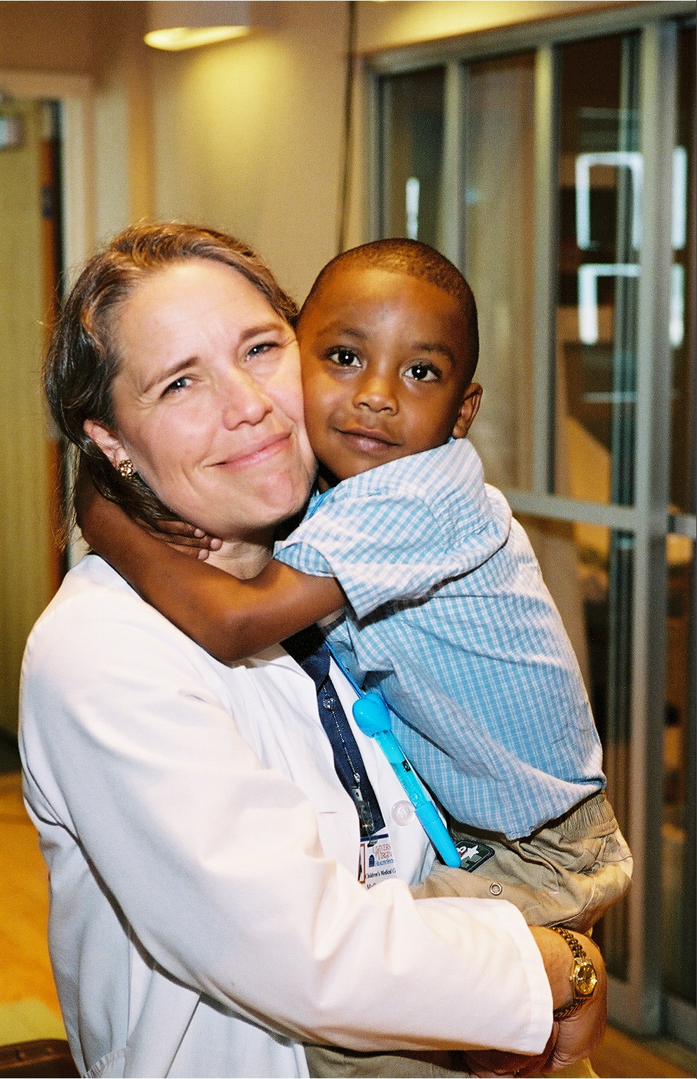UVA pediatric cardiologist Nancy McDaniel and a patient.