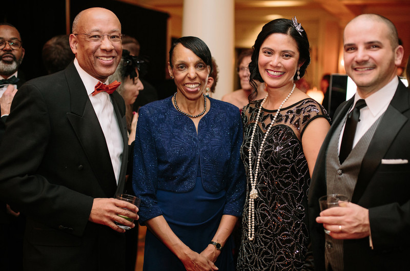 From left to right at the 2017 Main Event Gala: David Wilkes, MD, dean of the UVA School of Medicine; Toni Wilkes; Ida Caramanis; and Pete Caramanis, vice-chair of UVA Children's Hospital Committee.