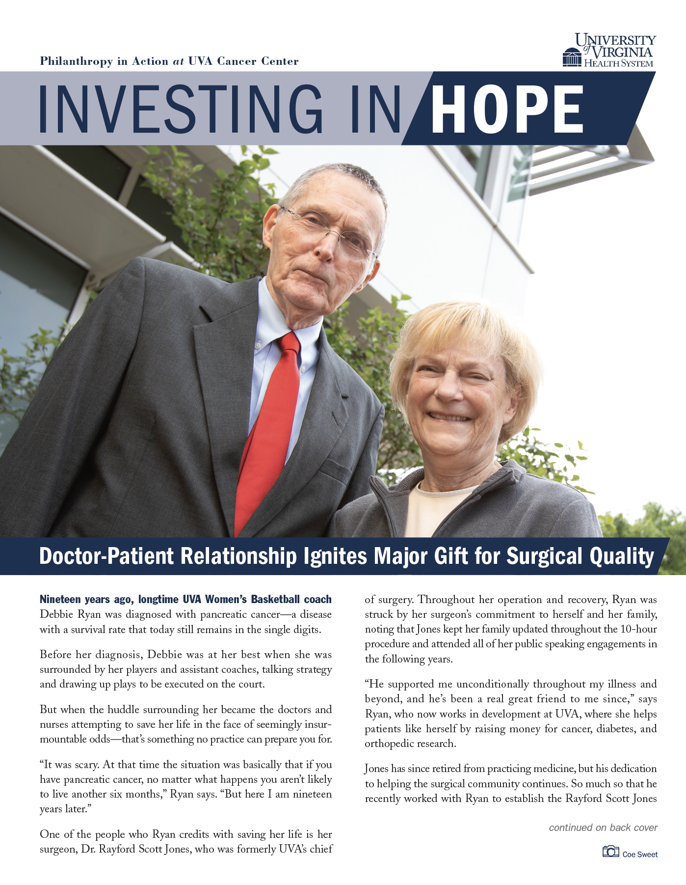 Thumbnail of the cover of the print issue of Investing in Hope