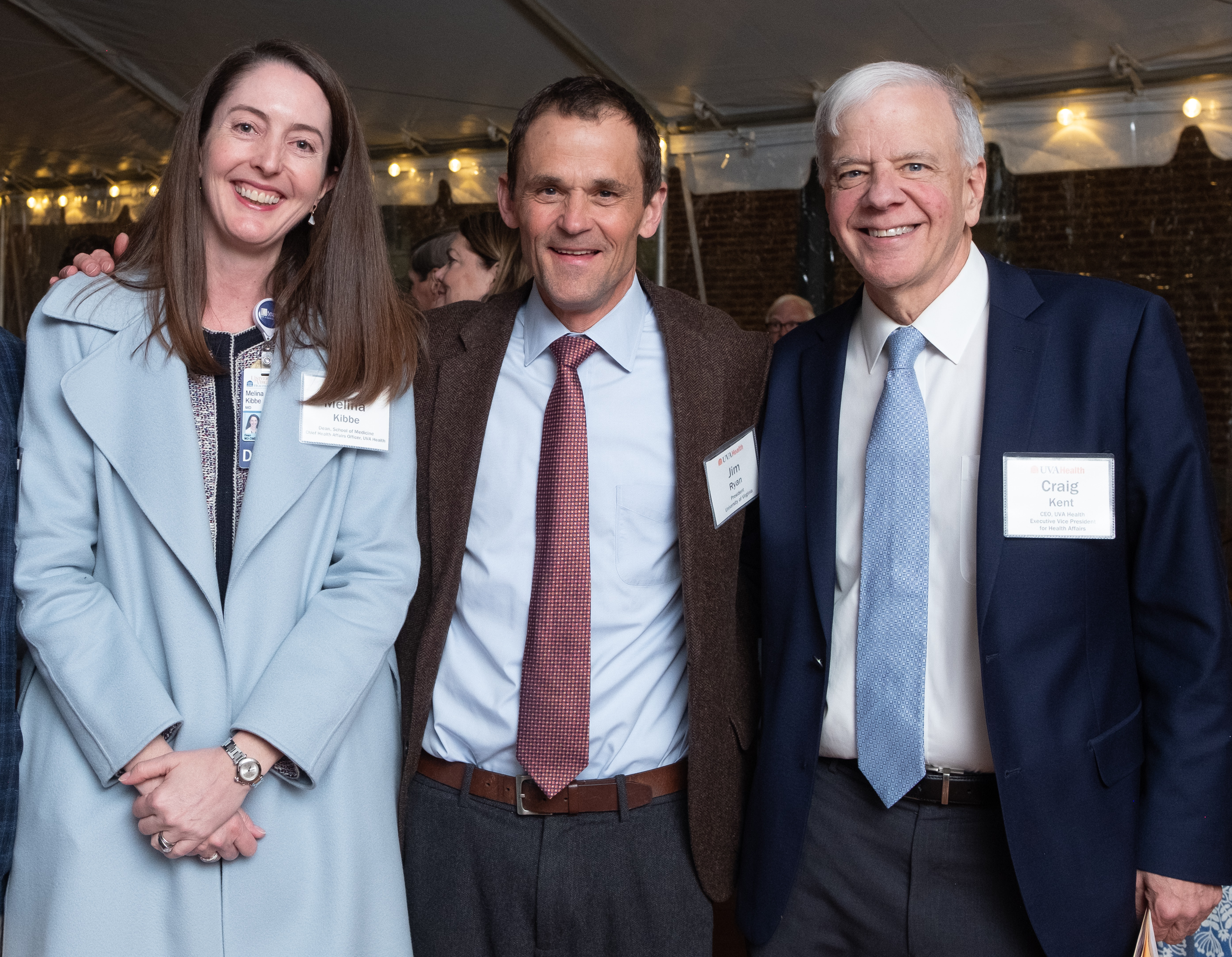 Pictured (left to right): Dr. Kibbe, President Ryan, and Dr. Kent 