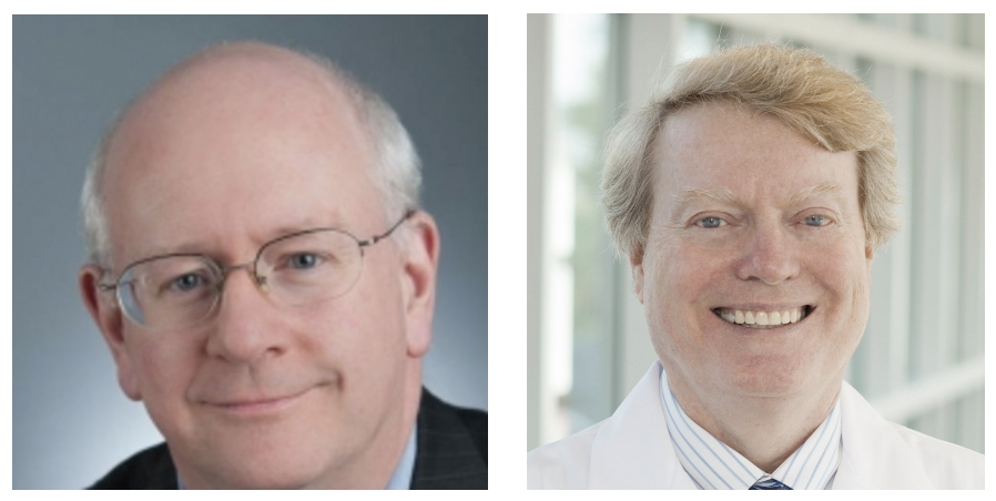 Thomas P. Loughran Jr., MD, director of UVA Cancer Center, and Owen A. O’Connor, MD, PhD