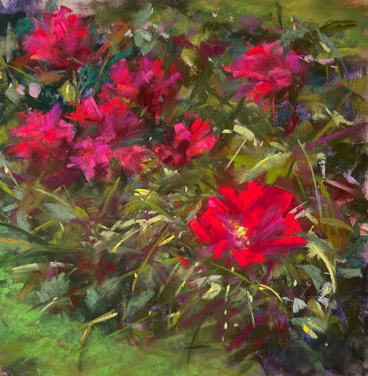 Joan's painting of flowers