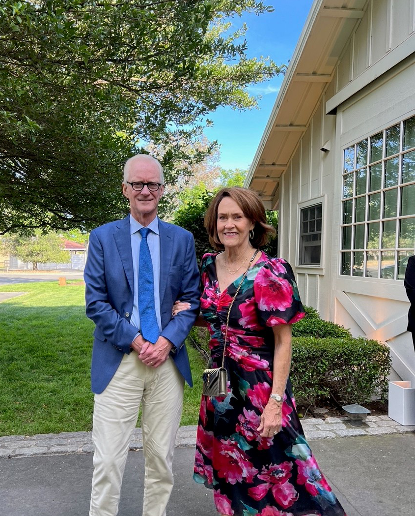 Mike and Valerie Kirkman stand outside