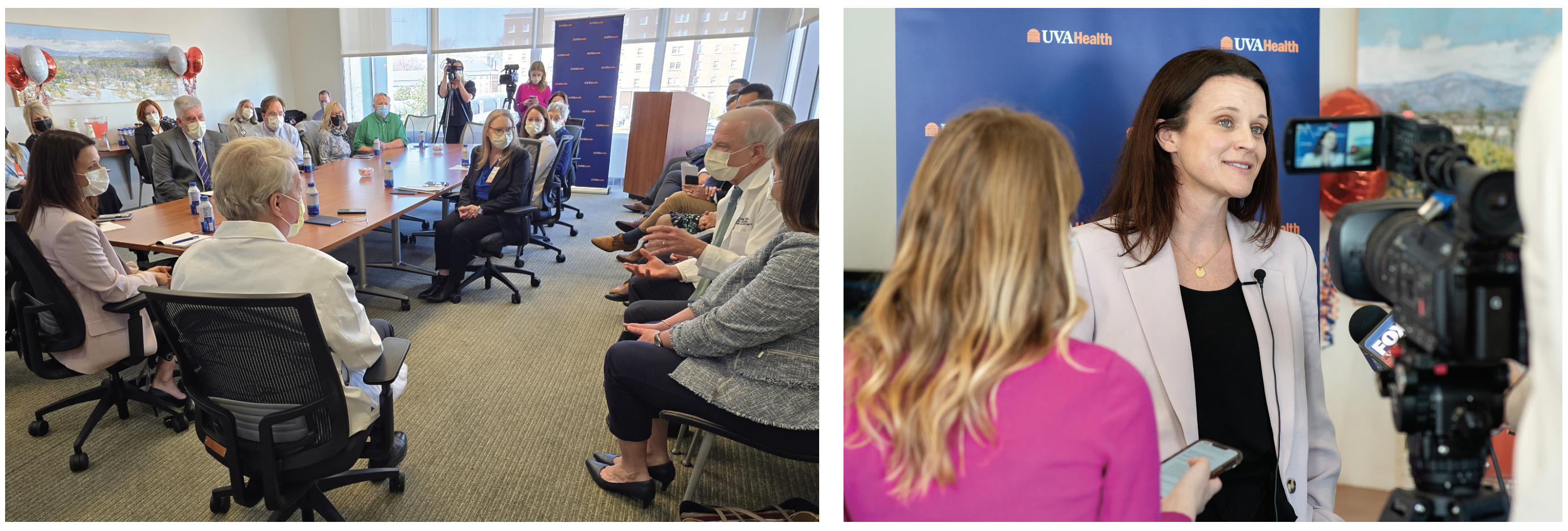 Danielle Carnival, PhD, deputy assistant to President Biden for his administration’s Cancer Moonshot program, met with cancer physicians, nurses, and patients at UVA Health during her visit.