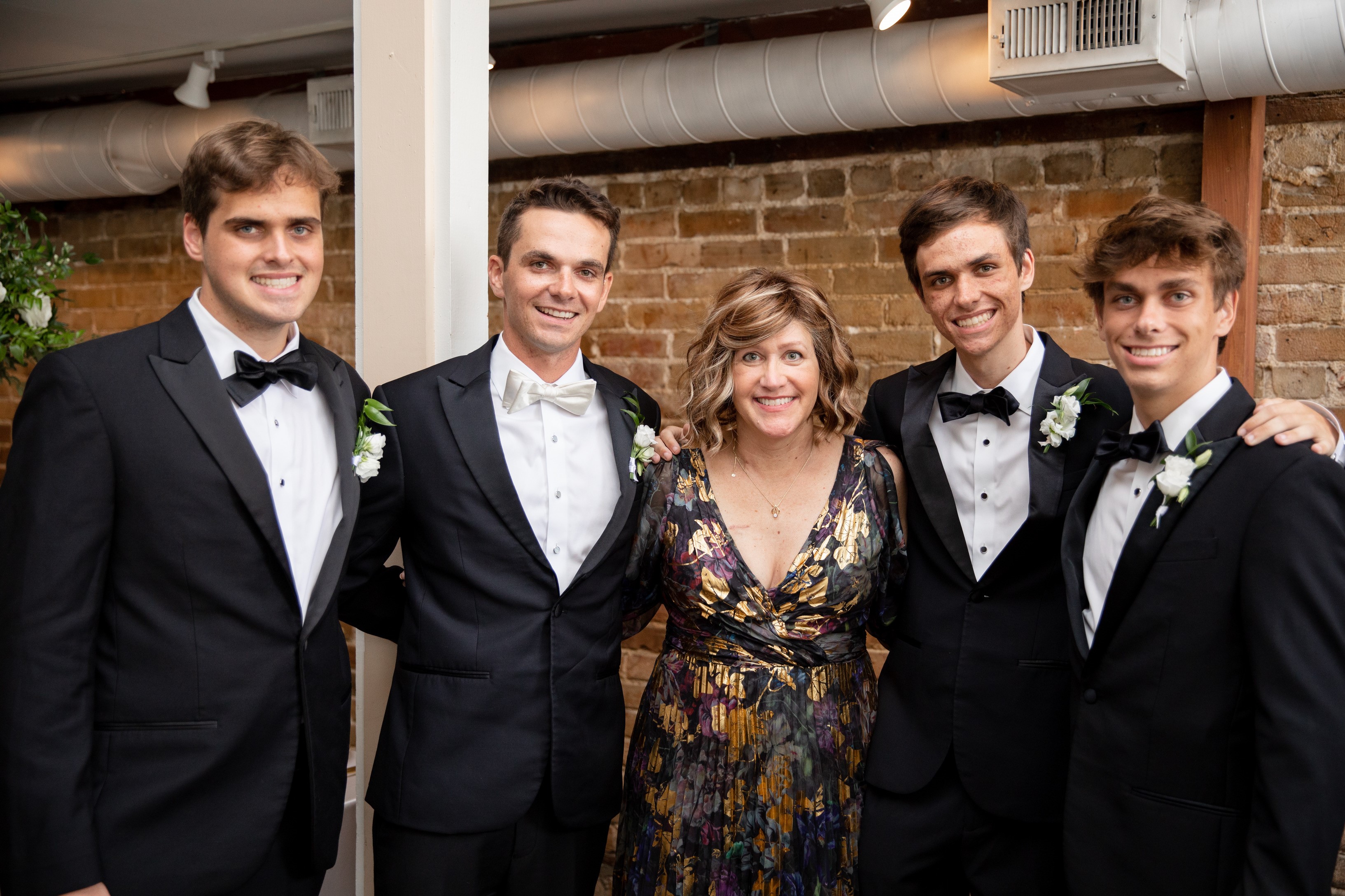 The Klein family stands side by side