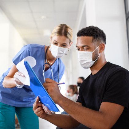 patient and nurse