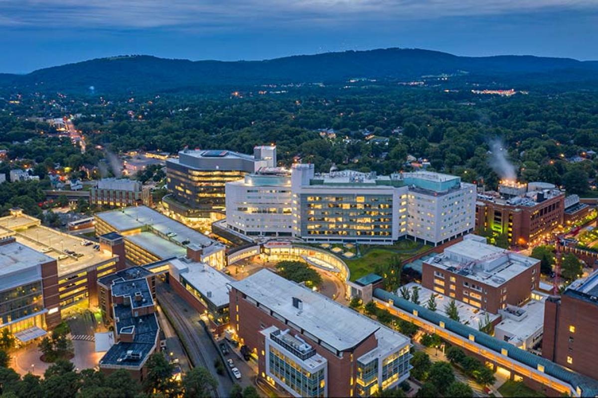 aerial view of UVA Health 