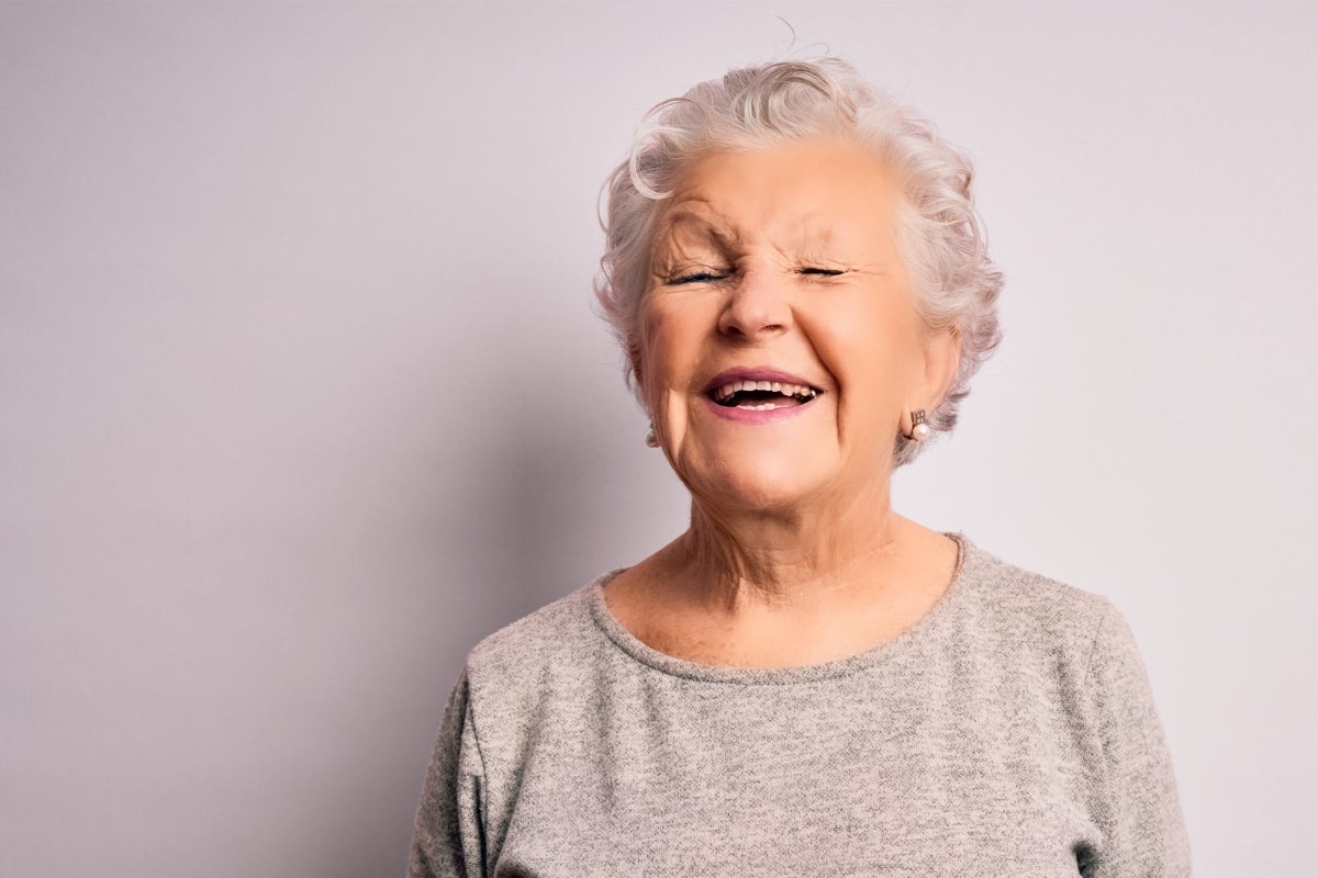 stock image of woman smiling 