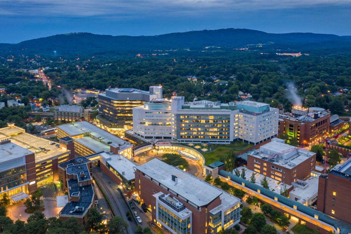 overhead view of UVA Health facilities 