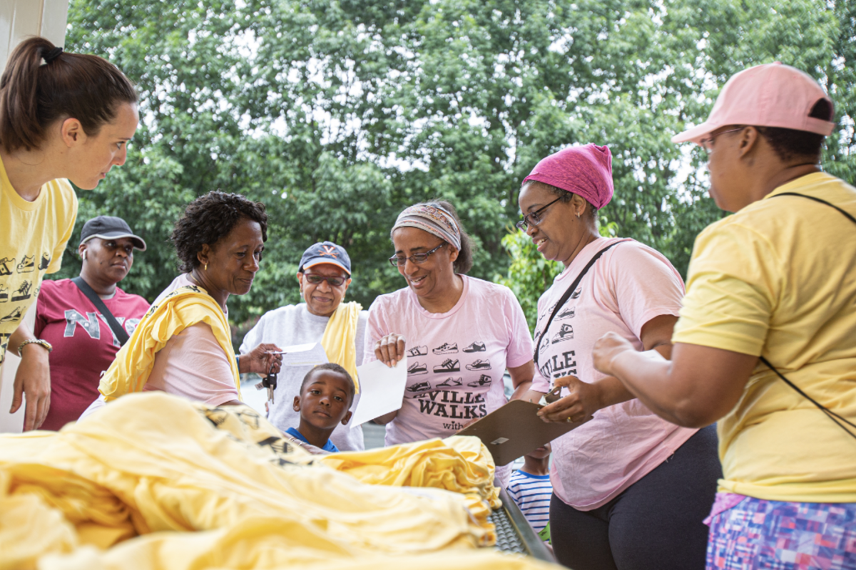 members of cville walks with heart gathered