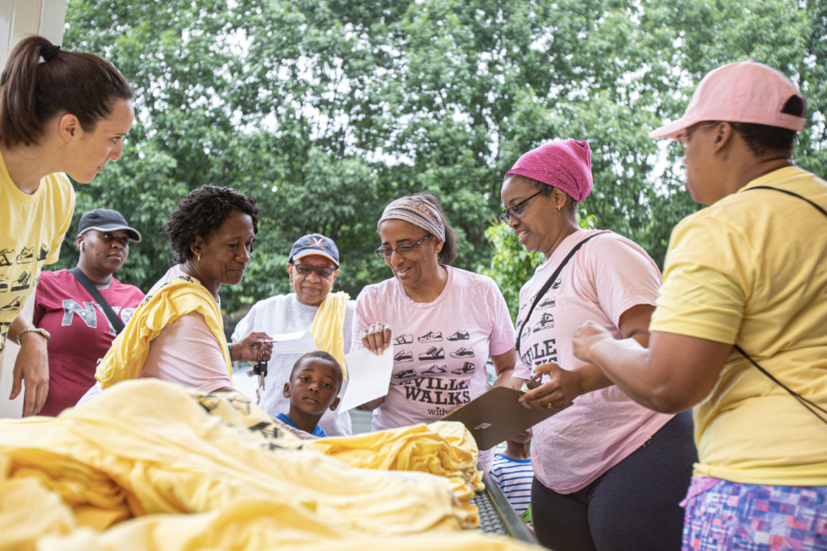 members of cville walks with heart gathered 