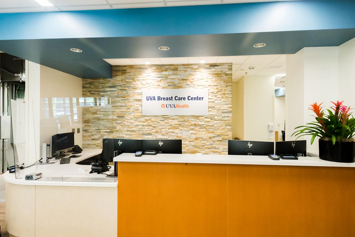 front desk of breast care center